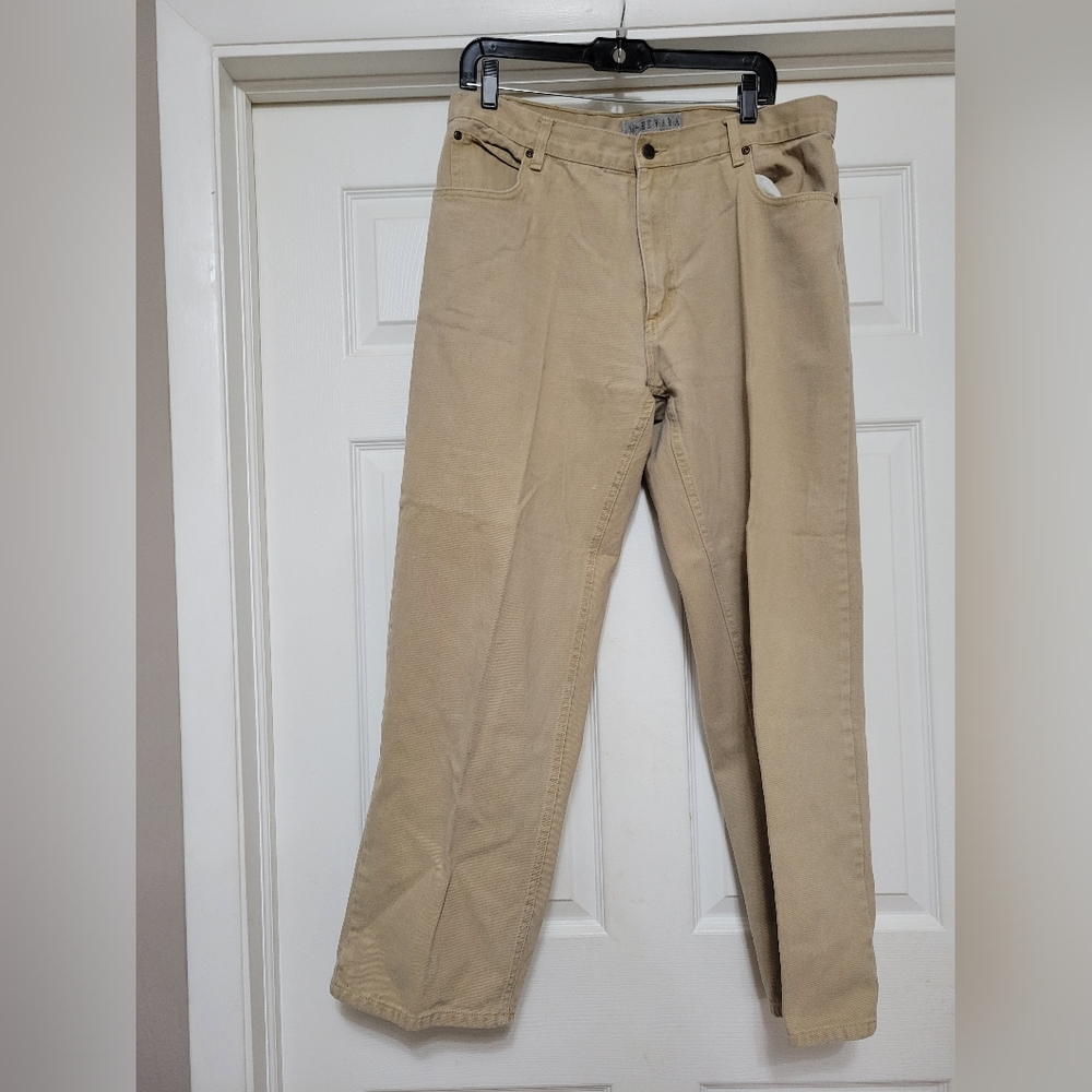 SZ (38X32) TAN NEVADA STRAIGHT LEG JEANS